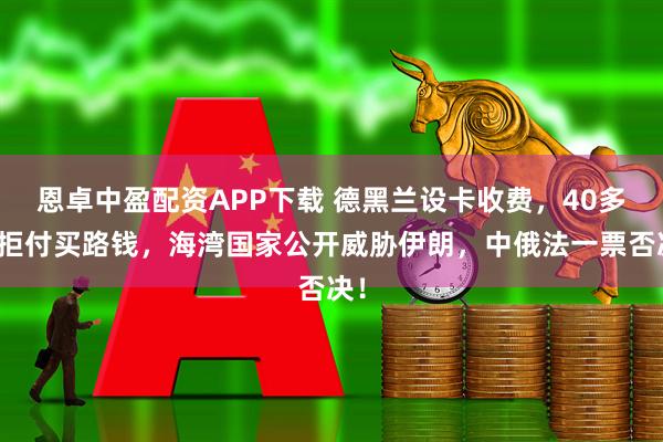 恩卓中盈配资APP下载 德黑兰设卡收费，40多国拒付买路钱，海湾国家公开威胁伊朗，中俄法一票否决！